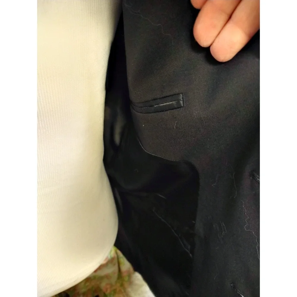 READ Pronto Uomo Platinum Blazer Men 40R 42 Black Wool 2 Button Jacket Coat